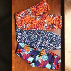 NWOT! 3 pair of Lula Roe OS Leggings! Take all 3!